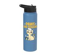 Paws and Doughs Cat Lover Baker Baking Stainless Steel Insulated Water Bottle