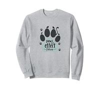 Paws and Effect Forever Pet Love Paw Sweatshirt, Adult Unisex, Heather Grey, S