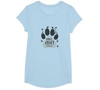 Paws and Effect Forever Pet Love Paw T-Shirt, Girls, Baby Blue, Large