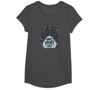 Paws and Effect Forever Pet Love Paw T-Shirt, Girls, Dark Heather Grey, XS