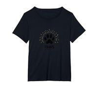 Paws and Effect: Radiant Pet Paw T-Shirt, Women's Plus, Black, 4X