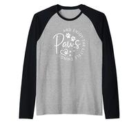 Paws And Enjoy The Little Things Dog Lover Paw Print Tee Raglan Baseball Tee