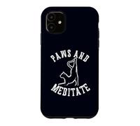 Paws and Meditate Yoga Lover Cat Mom Case for iPhone 11