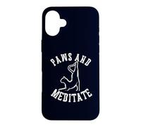 Paws and Meditate Yoga Lover Cat Mom Case for iPhone 16 Plus