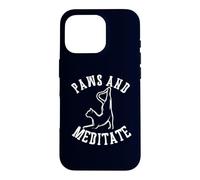 Paws and Meditate Yoga Lover Cat Mom Case for iPhone 16 Pro