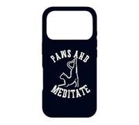 Paws and Meditate Yoga Lover Cat Mom Case for iPhone 17 Pro