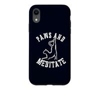 Paws and Meditate Yoga Lover Cat Mom Case for iPhone XR