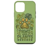 Paws and Plants Cute Cozy Nature Loving Animal Design Case for iPhone 12 mini