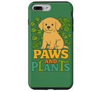 Paws and Plants Cute Cozy Nature Loving Animal Design Case for iPhone 7 Plus/8 Plus