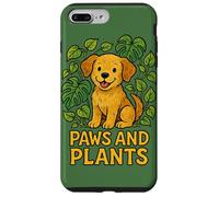 Paws and Plants Cute Cozy Nature Loving Animal Design Case for iPhone 7 Plus/8 Plus