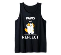 Paws and Reflect - Funny Cat Lovers, Cute Yoga Pose Kitty Tank Top