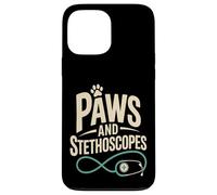 Paws And Stethoscopes Veterinary Vet Tech Life Case for iPhone 13 Pro Max