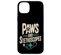Paws And Stethoscopes Veterinary Vet Tech Life Case for iPhone 14 Plus