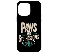 Paws And Stethoscopes Veterinary Vet Tech Life Case for iPhone 14 Pro Max