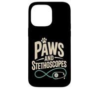 Paws And Stethoscopes Veterinary Vet Tech Life Case for iPhone 14 Pro Max