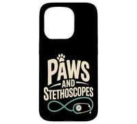Paws And Stethoscopes Veterinary Vet Tech Life Case for iPhone 15 Pro