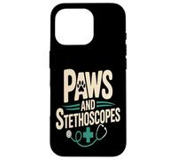 Paws And Stethoscopes Veterinary Vet Tech Life Case for iPhone 16 Pro