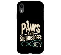 Paws And Stethoscopes Veterinary Vet Tech Life Case for iPhone XR