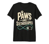 Paws and Stethoscopes Veterinary Vet Tech Life Premium T-Shirt