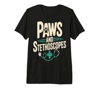 Paws and Stethoscopes Veterinary Vet Tech Life Premium T-Shirt