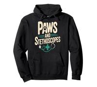 Paws And Stethoscopes Veterinary Vet Tech Life Pullover Hoodie