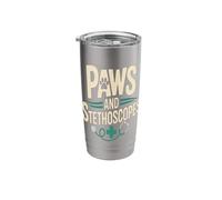 Paws and Stethoscopes Veterinary Vet Tech Life Stainless Steel Insulated Tumbler
