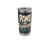 Paws and Stethoscopes Veterinary Vet Tech Life Stainless Steel Insulated Tumbler