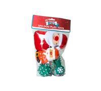 Paws Behavin' Badly Christmas Dog Play Toys 5 Pack Assorted Designs