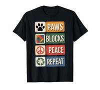 Paws Blocks Peace Repeat Quilt Funny Quilting T-Shirt