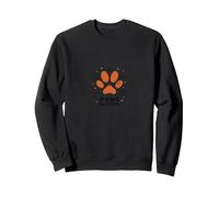 Paws Button: Whimsical Cat Lover Design for Pet Enthusiasts Sweatshirt, Adult Unisex, Black, XL