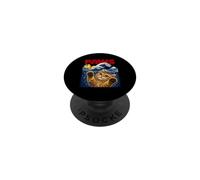 PAWS Catzilla Cat vs Goldfish Funny Ocean Parody PopSockets Adhesive PopGrip