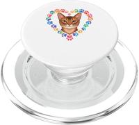 Paws Dye Heart Abyssinian Abyssinians Abys PopSockets PopGrip for MagSafe