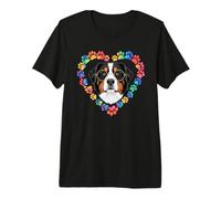 Paws Dye Heart Bernese Mountain Dog Premium T-Shirt