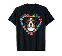 Paws Dye Heart Bernese Mountain Dog T-Shirt