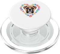 Paws Dye Heart Boxer Dog Boxers PopSockets PopGrip for MagSafe