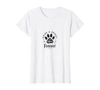 Paws & Effect Forever: Pet Love Paw T-Shirt, Women, White, L