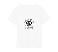 Paws & Effect Forever: Pet Love Paw T-Shirt, Women's Plus, White, 6X