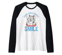 Paws for a Bright Smile Cat Dentist Dental Hygienist Raglan Baseball Tee
