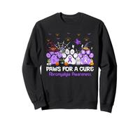 Paws For A Cure Fibromyalgia Awareness Halloween Sweatshirt