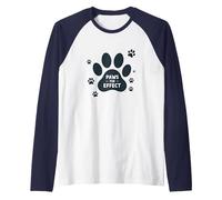 Paws for Effect: Playful Pet Lover Raglan Baseball Tee, Men, Navy/White, XL