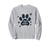 Paws for Effect: Playful Pet Lover Sweatshirt, Adult Unisex, Heather Grey, XXL