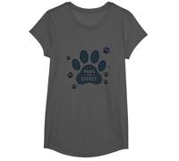 Paws for Effect: Playful Pet Lover T-Shirt, Girls, Asphalt Grey, Medium