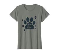 Paws for Effect: Playful Pet Lover T-Shirt, Women, Olive Heather, Medium