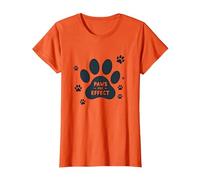 Paws for Effect: Playful Pet Lover T-Shirt, Women, Orange, Medium