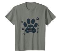 Paws for Effect: Playful Pet Lover T-Shirt, Youth, Olive Heather, Small