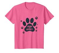 Paws for Effect: Playful Pet Lover T-Shirt, Youth, Pink Heather, Large