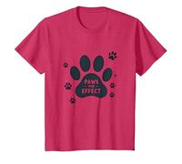 Paws for Effect: Playful Pet Lover T-Shirt, Youth, Red Heather, 3T
