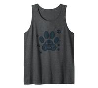Paws for Effect: Playful Pet Lover Tank Top, Men, Dark Heather Grey, XL