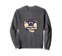 Paws For The Cause: Heartfelt Pet Charity Support Sweatshirt, Adult Unisex, Dark Heather Grey, S
