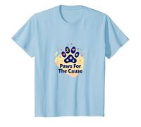 Paws for The Cause: Heartfelt Pet Charity Support T-Shirt, Kids, Baby Blue, 4 Years
